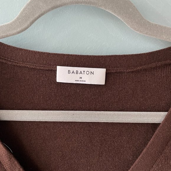 Aritzia Babaton Georgia Cardigan Dark Cocoa Size M - Picture 7 of 8